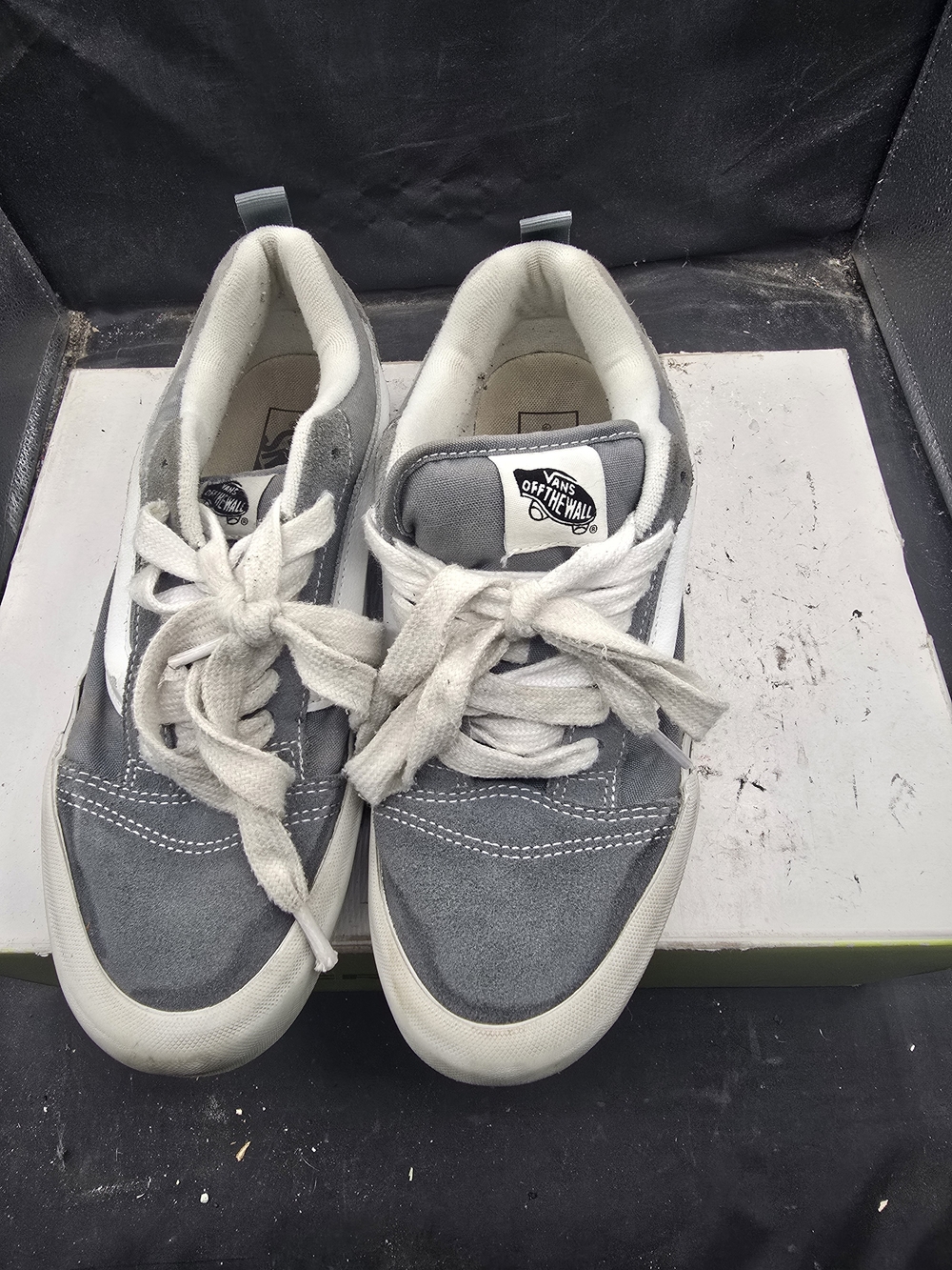 Vans Off The Wall Gray &‎ White Suede Skate Shoes